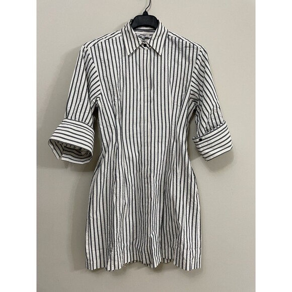Madewell Tucked Mini Shirtdress NWT Size 6 - Picture 13 of 14